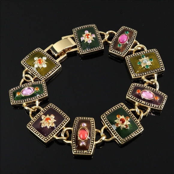 NAPIER Enamel Panel Bracelet - Picture 2 of 9